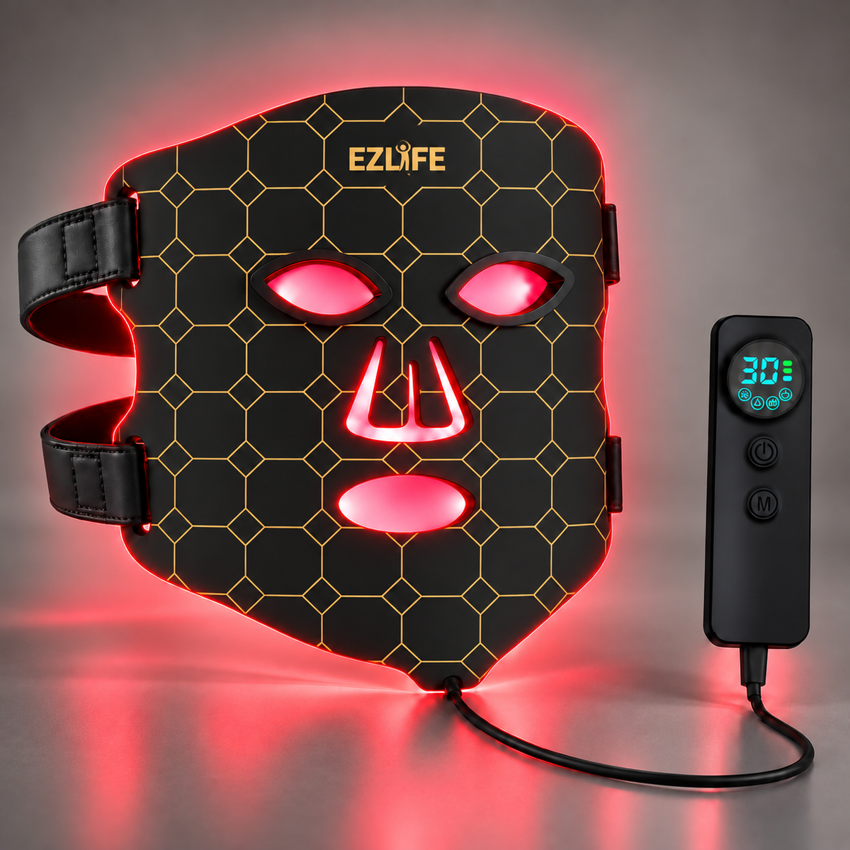 Red Light Therapy Mask with Vibration | EZLIFE
