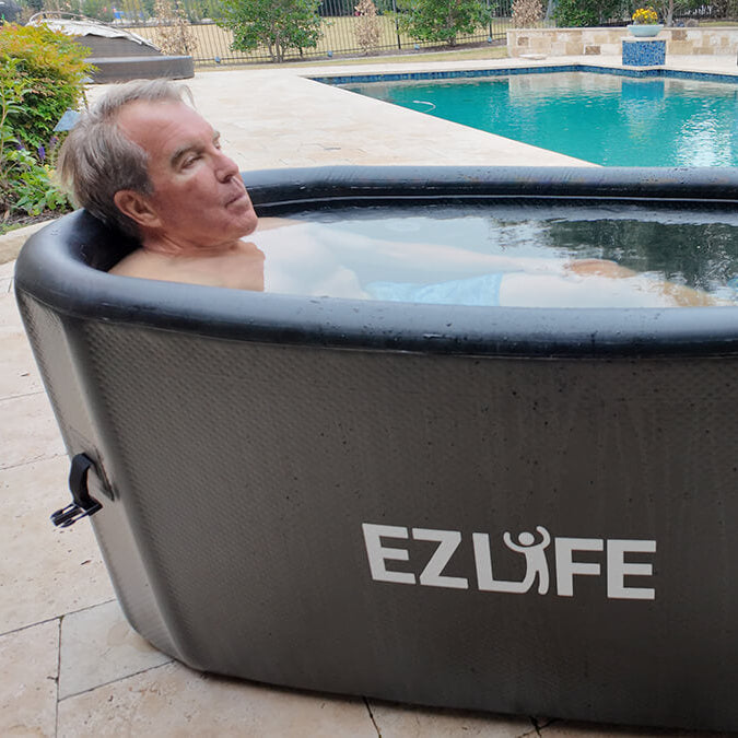 EZLIFE Inflatable Large Ice Bath - Black | MakeLifeEasy – Make