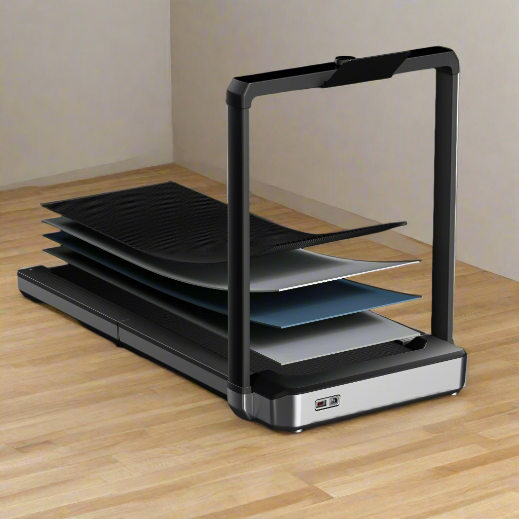 An illustrated view of the treadmill's walking belt showing the different layers.