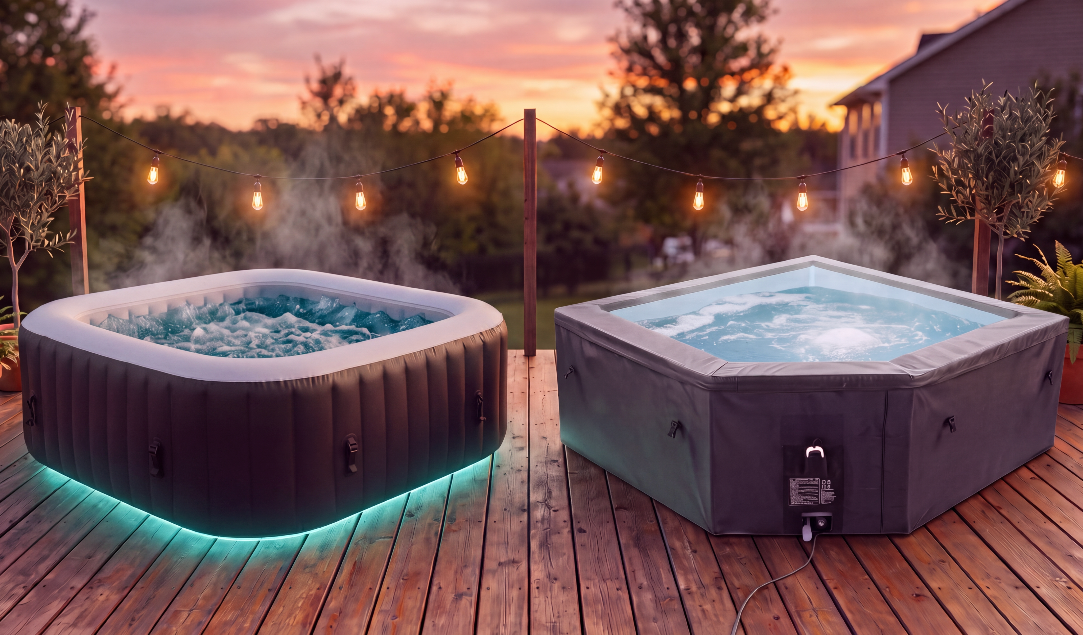 EZLIFE inflatable hot tub and best foam hot tub for backyard relaxation