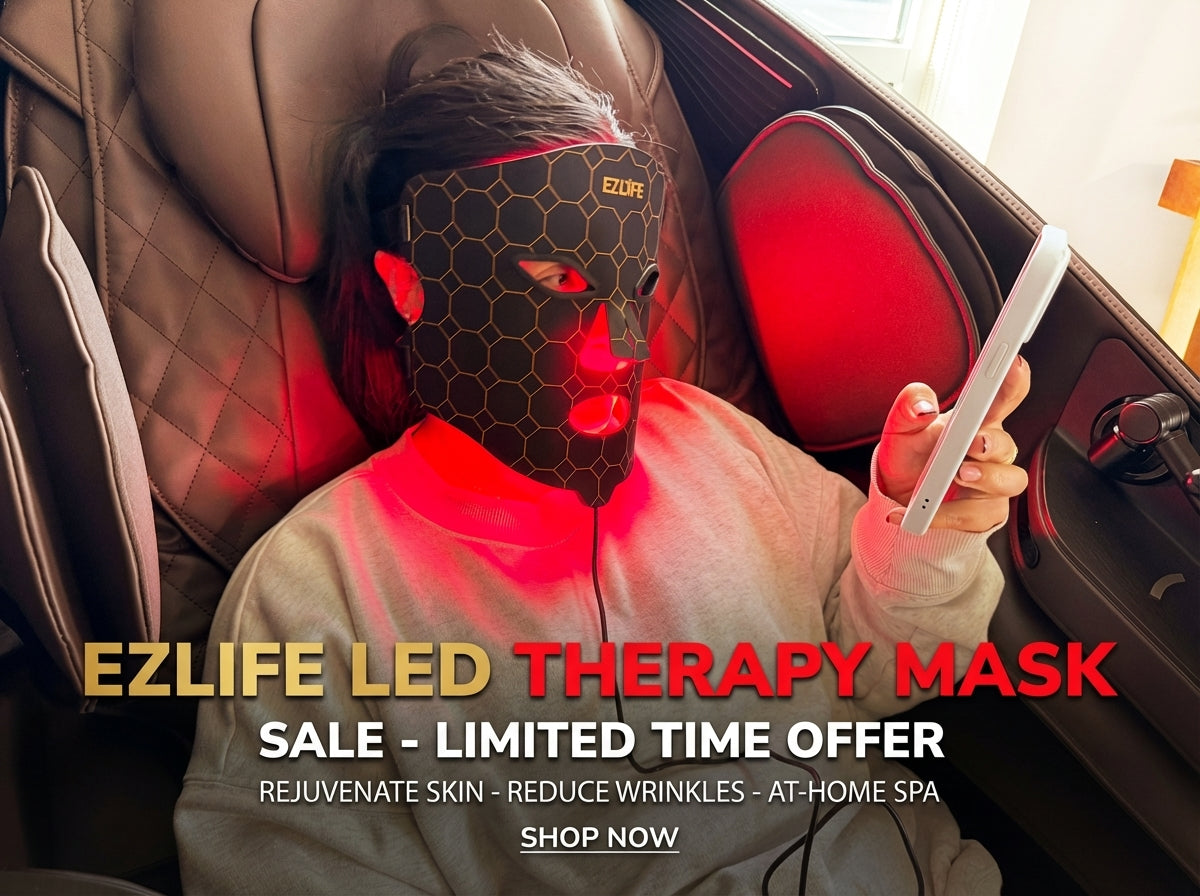 EZlife Red Light Therapy Mask: At-Home Skincare With a Relaxing Twist