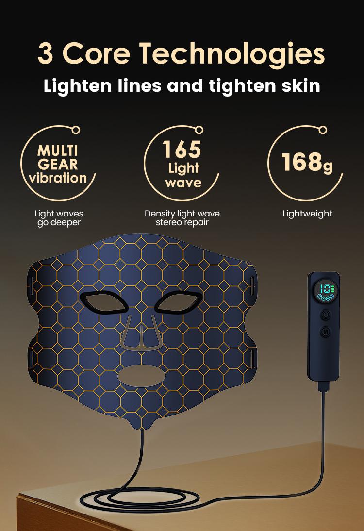 Red Light Therapy Mask with Vibration