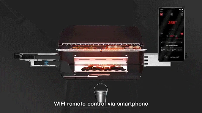 Lifesmart WiFi Temperature Control Charcoal Smart Grill
