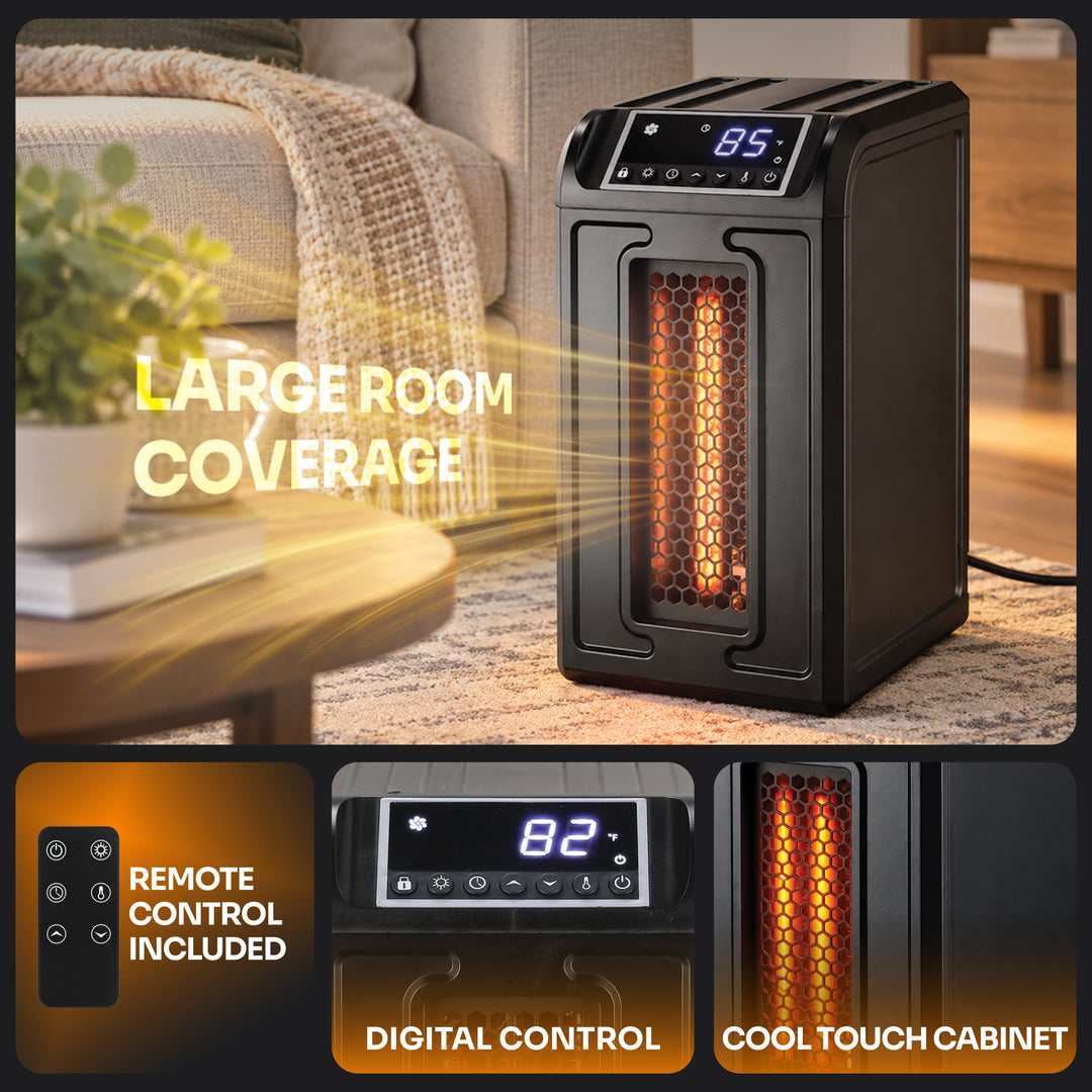 Lifesmart H4105M Full Spectrum 3 Element Vertical Infrared Electric Space Heater