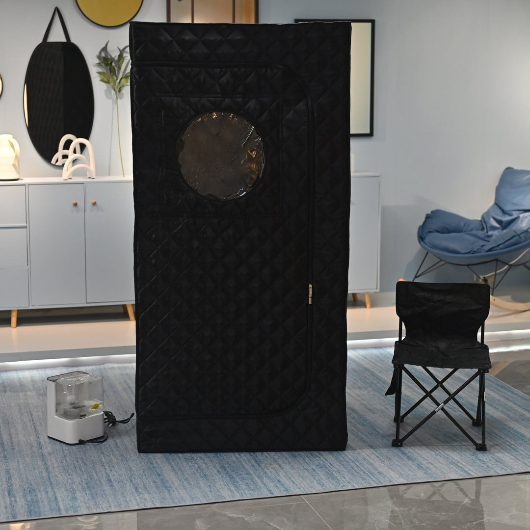 EzLife Portable Steam Sauna in a home setting
