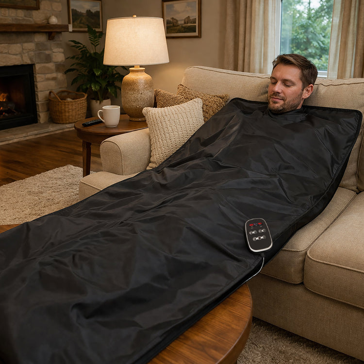 Sauna Blanket w/ Vibration and Red Light Therapy High Heat — photo 6
