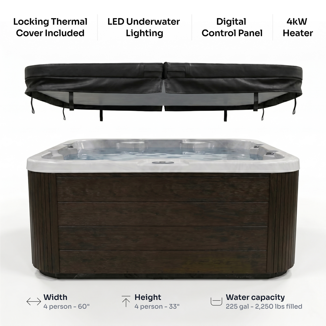 EZLIFE 4 Person Acrylic Hot Tub