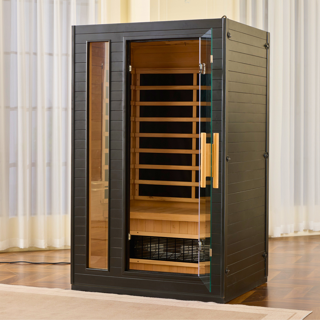 2 person Sauna Low EMF Infrared Sauna with Red Light & Mica Heater |  EZLIFE