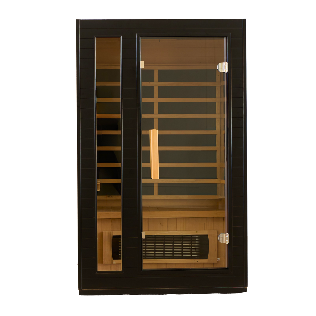 2 person Sauna Low EMF Infrared Sauna with Red Light & Mica Heater |  EZLIFE