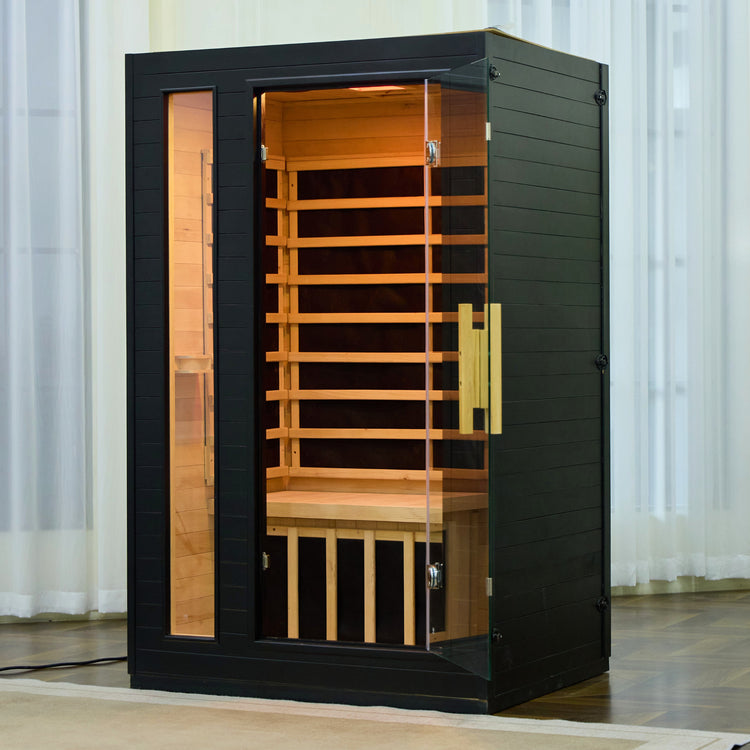 2 Person Infrared Sauna with Red Light for small home and apartment