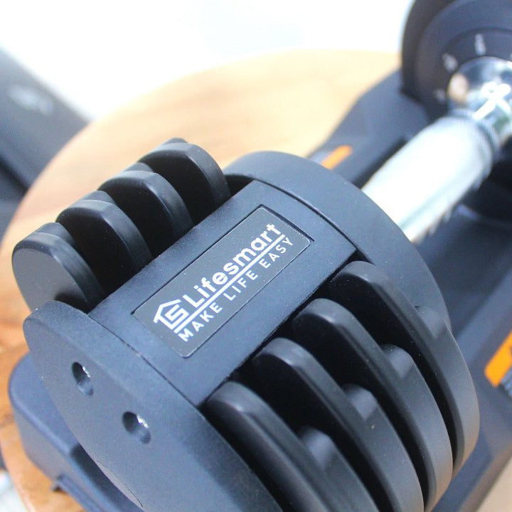 Black Lifesmart 25lb. Adjustable Dumbbell with weight