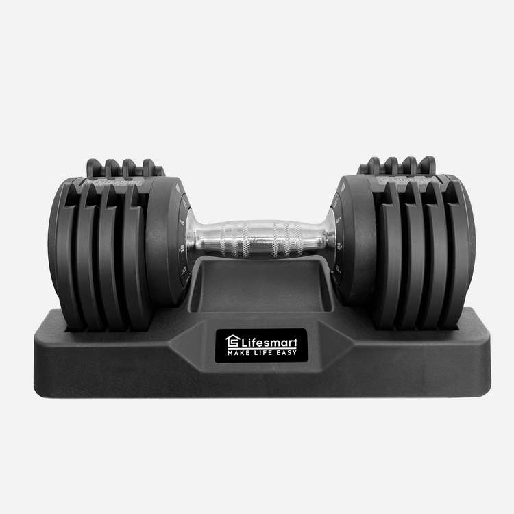 Front view of Lifesmart Adjustable Dumbbells