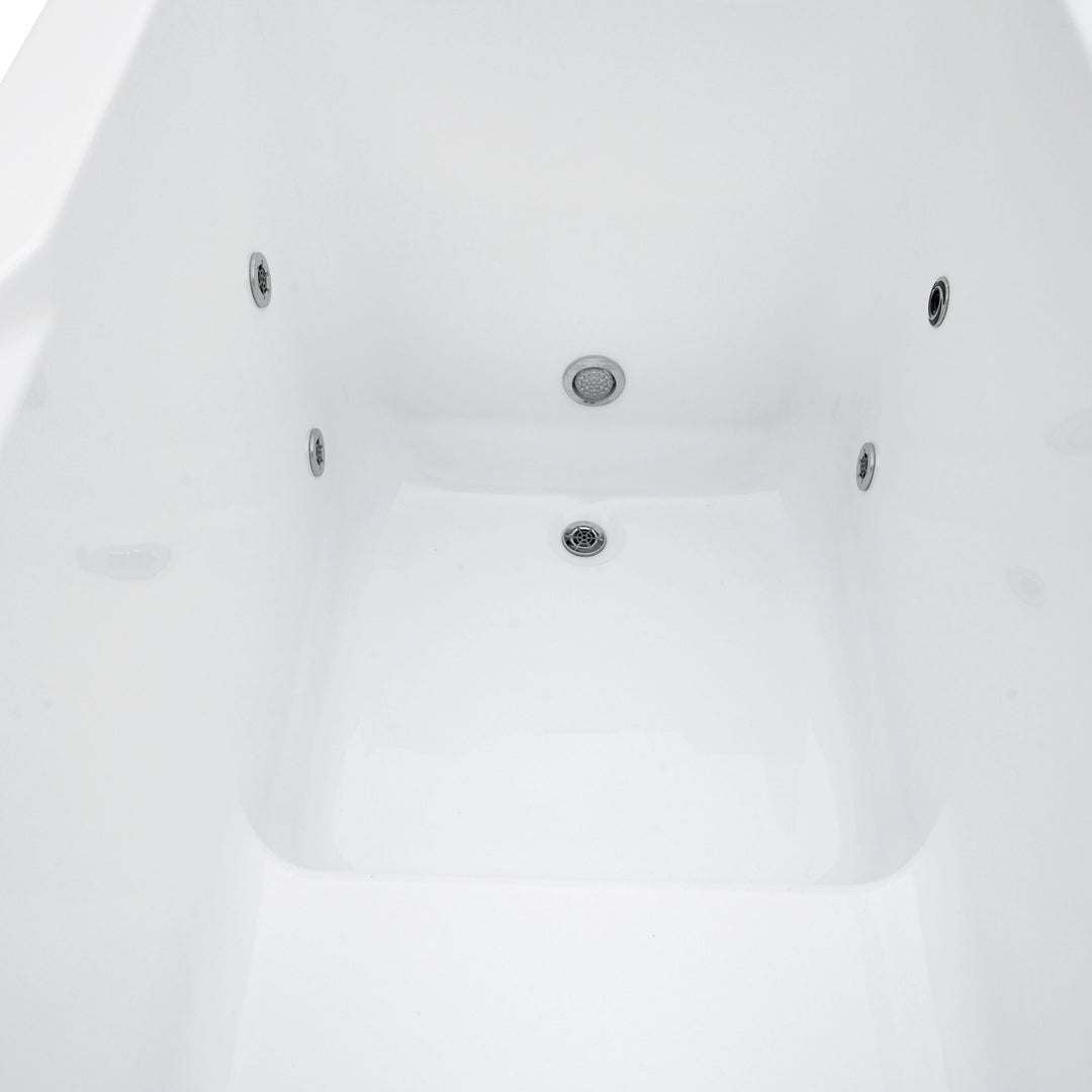 Close up to the solidtude cold and hot tub lighting