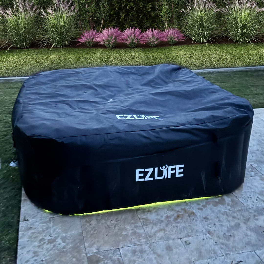 EZLIFE 6 Person Inflatable Square Spa