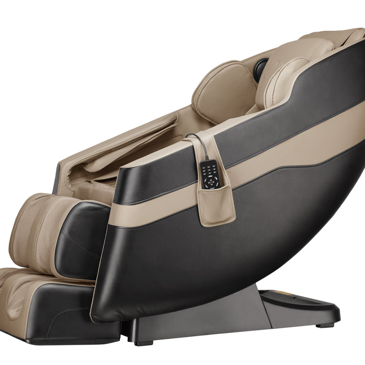 Lifesmart 2D Massage Chair Brown and Khaki side view.