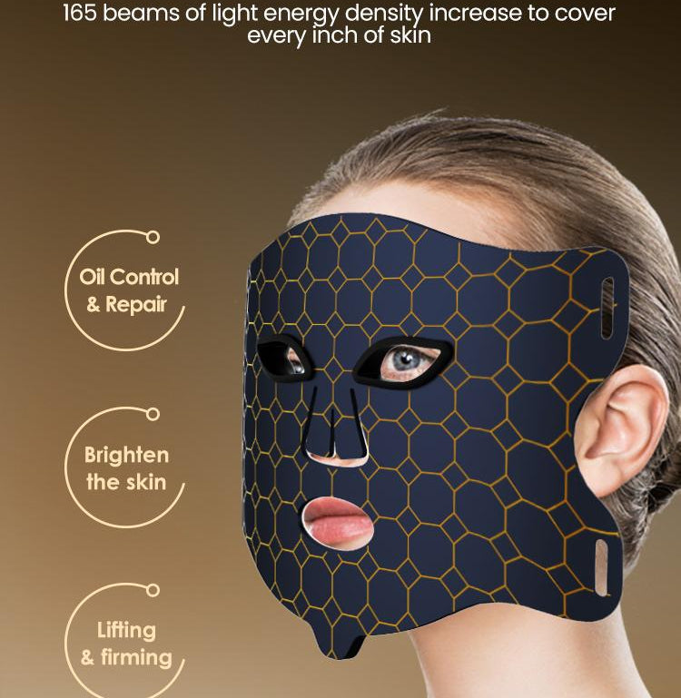 Infographic about red light therapy mask and its benefits