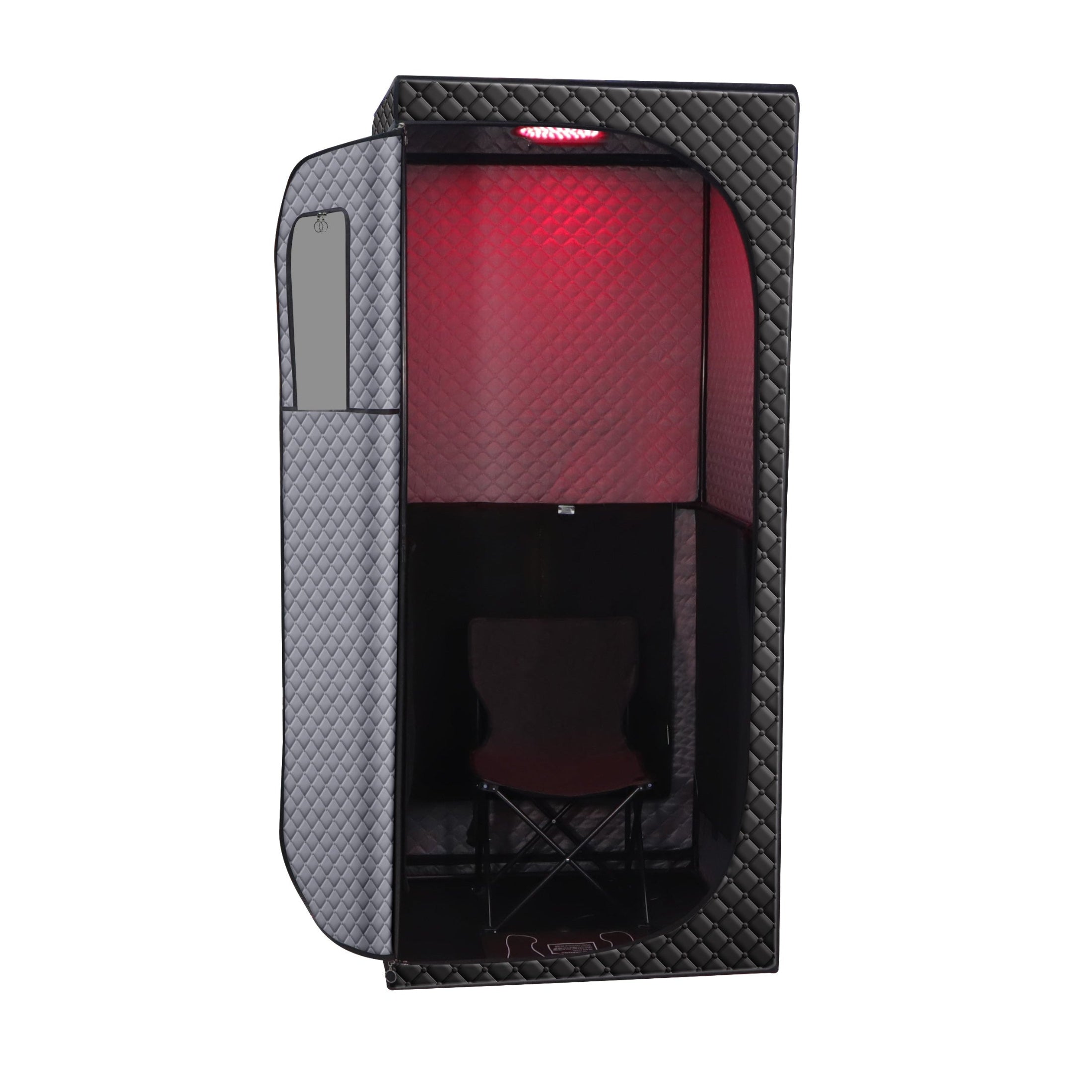 EZLIFE Black Portable Sauna Tent with infrared heat and  Red Light 