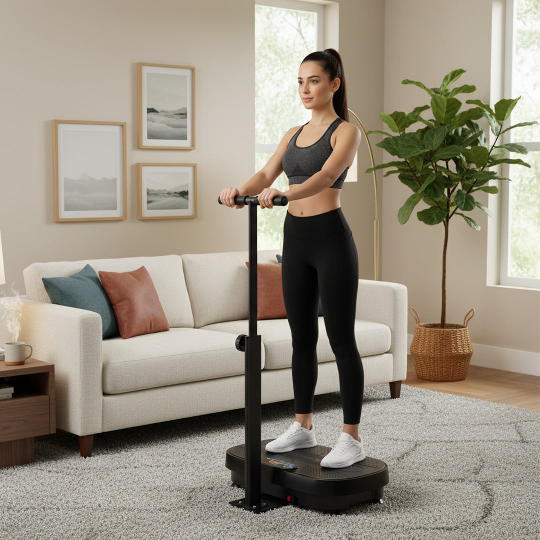 Ezlife Vibration Platform with Upright T-Bar Handle