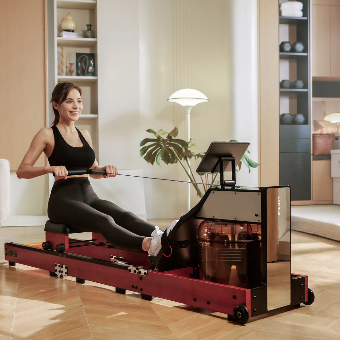 Woman using WM10 Rowing Machine