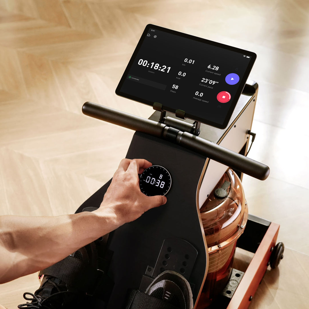 WM10 Rower display screen and adjustable knob