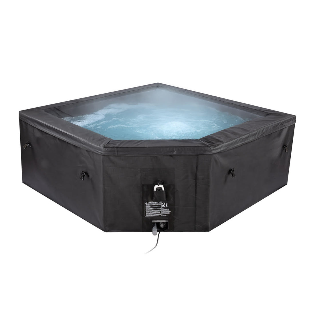 Product image of the corner hot tub.
