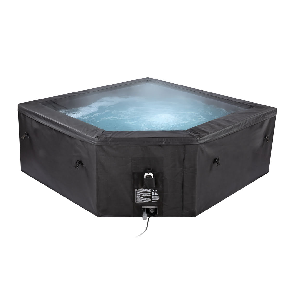 Product image of the corner hot tub.