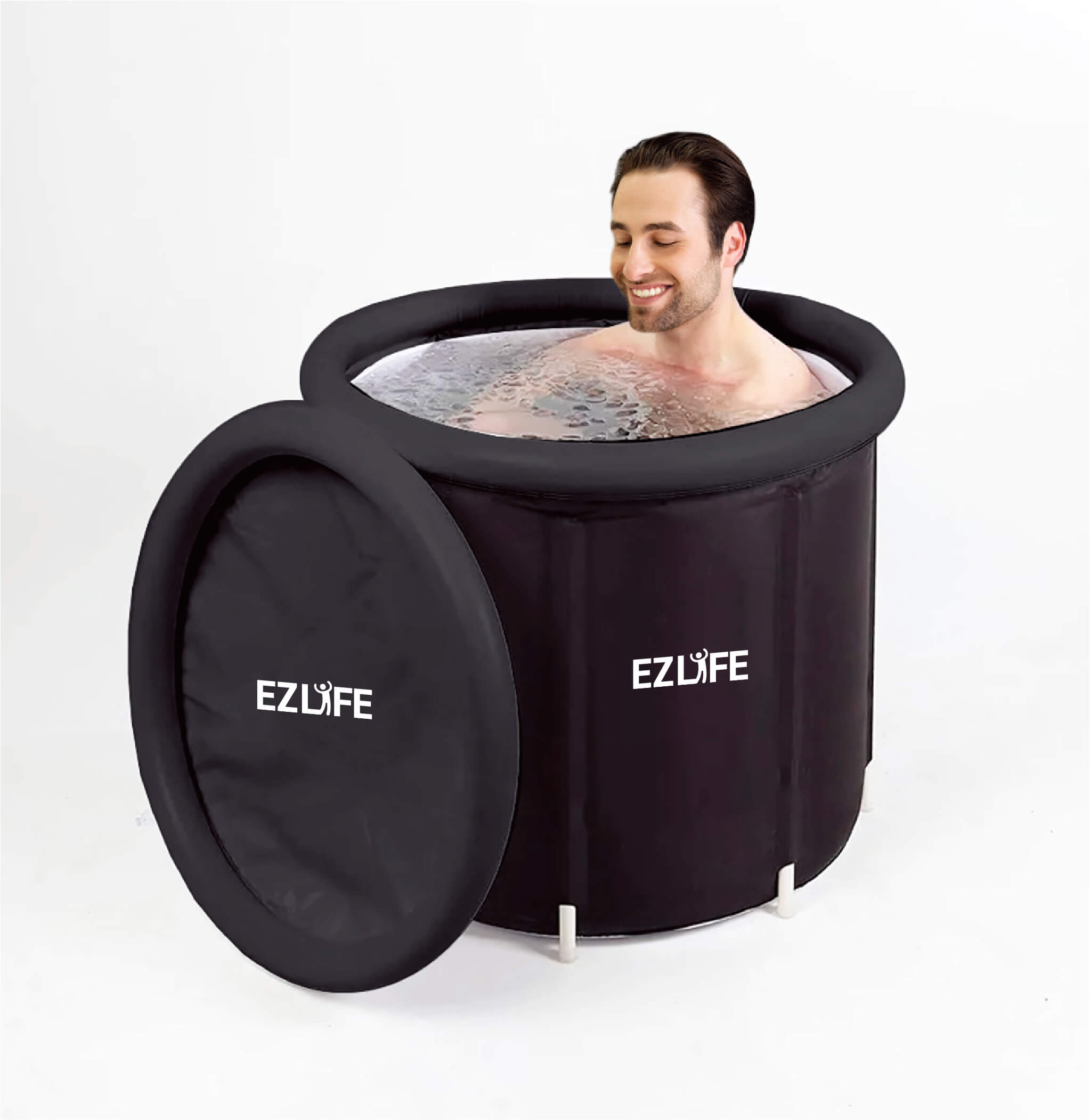 EZLIFE Portable Inflatable Ice Bath - Black | MakeLifeEasy – Make