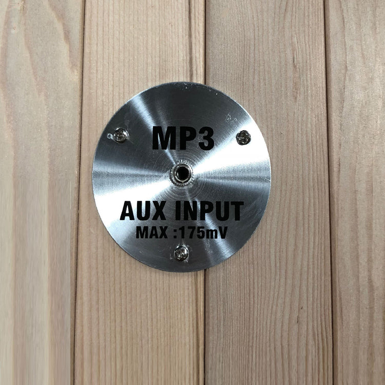 closeup of mp3 aux input jack