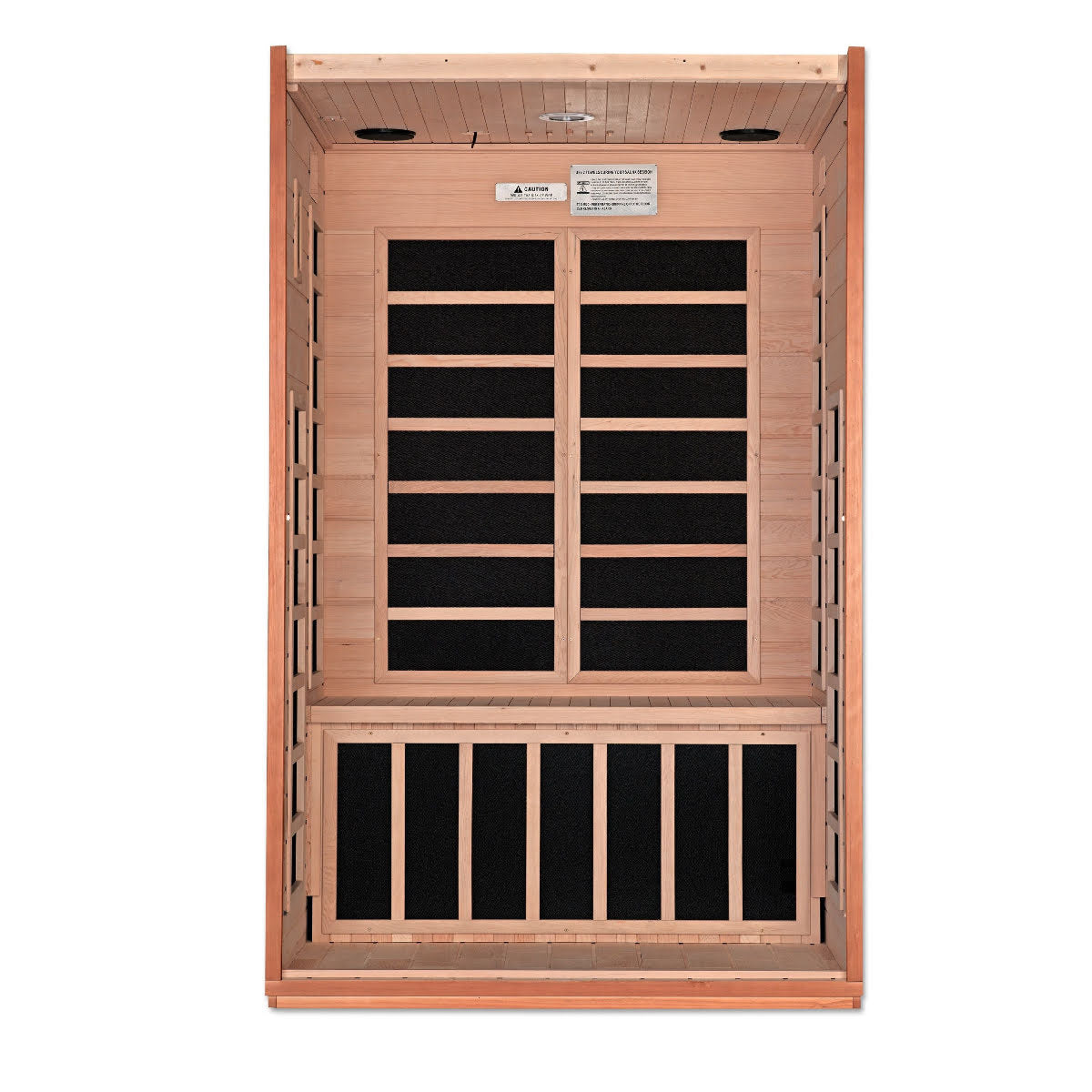 EZLife 2 Person Low EMF FAR Infrared Sauna - Hemlock