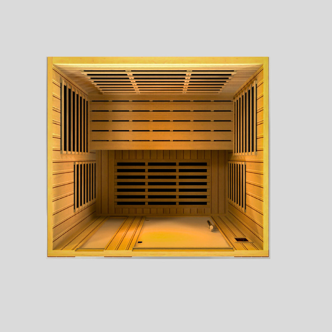 Top view of sauna for illustrative purposes.