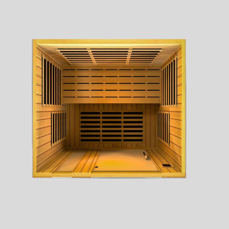 Top view of sauna for illustrative purposes.