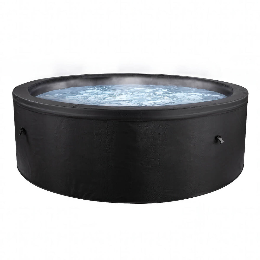 Main image of hot tub with steamy bubbly water.