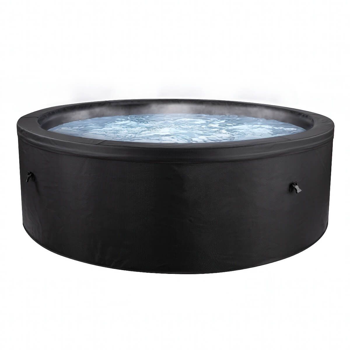 Main image of hot tub with steamy bubbly water.