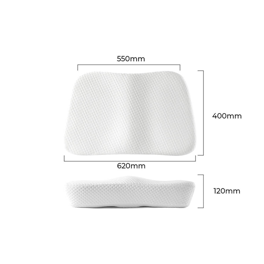 Multiple product images showing dimensions of product. 550mm wide at top. 620mm wide at bottom. 400mm depth. 120mm height.