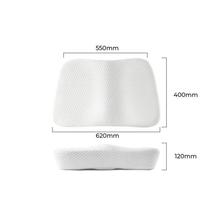 Multiple product images showing dimensions of product. 550mm wide at top. 620mm wide at bottom. 400mm depth. 120mm height.