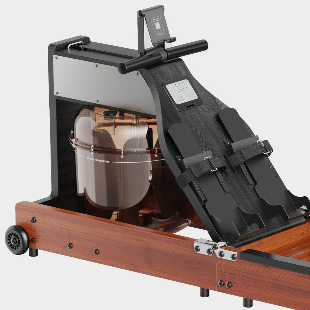 A close up featuring adjustable straps and console area.