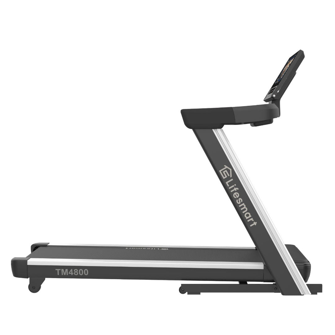 Side view of treadmill.