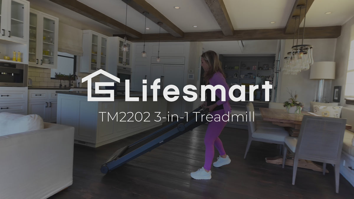 Denise Austin Lifesmart TM2202 Treadmill being used by Denise Austin in her home.