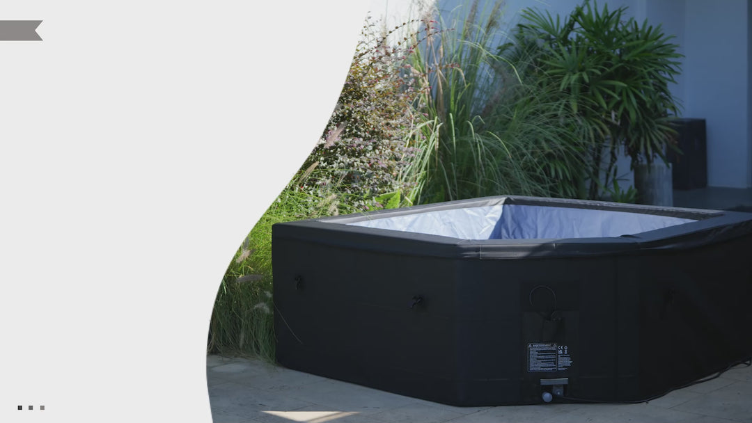 EZLIFE 4-5 Person Foam Hot Tub assembly video for year round relaxation even in the winter.