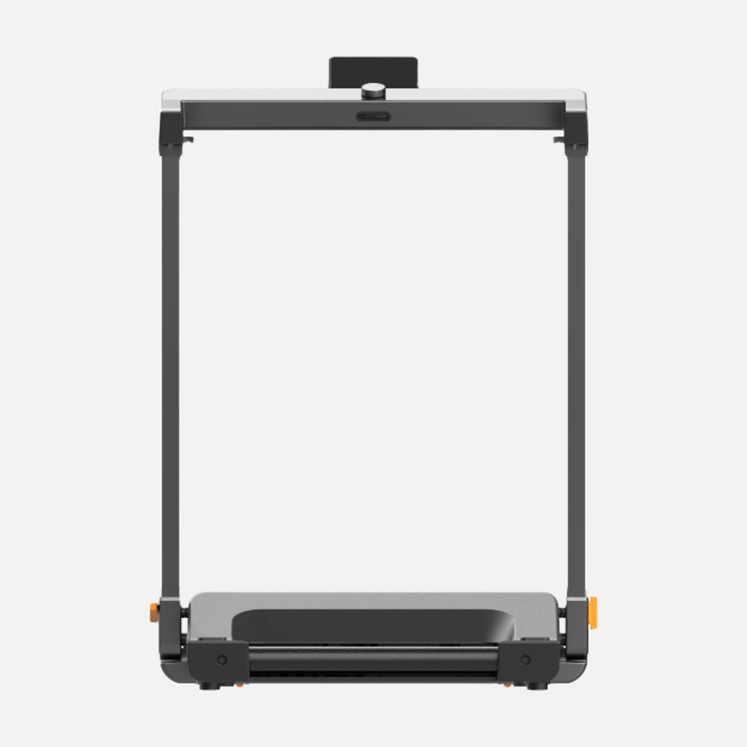 Rear view of the treadmill showing how compact this machine is.